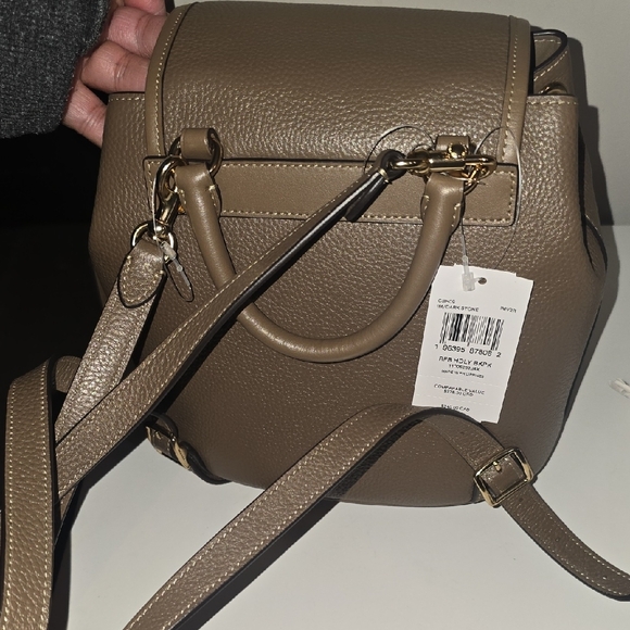 Coach Taupe Leather Backpack - Picture 4 of 6